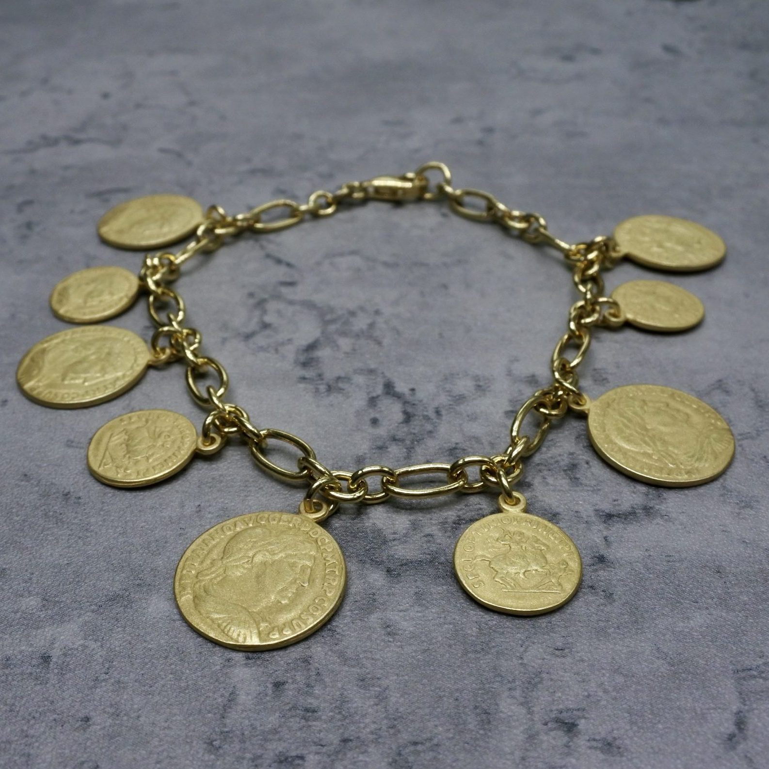 Coins bracelet silver