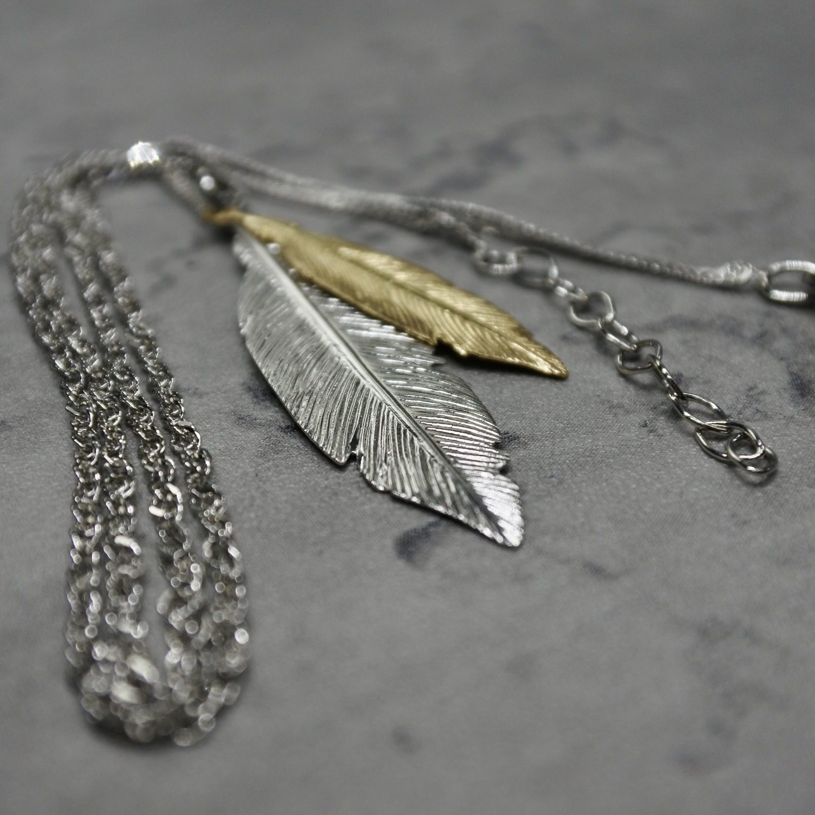Feather chain silver