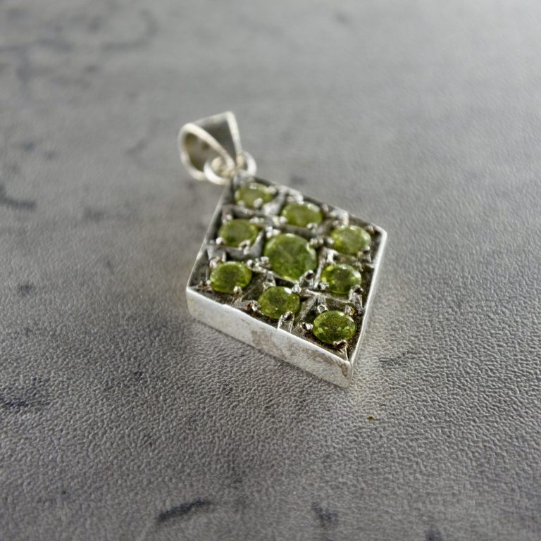 Peridot losange silver