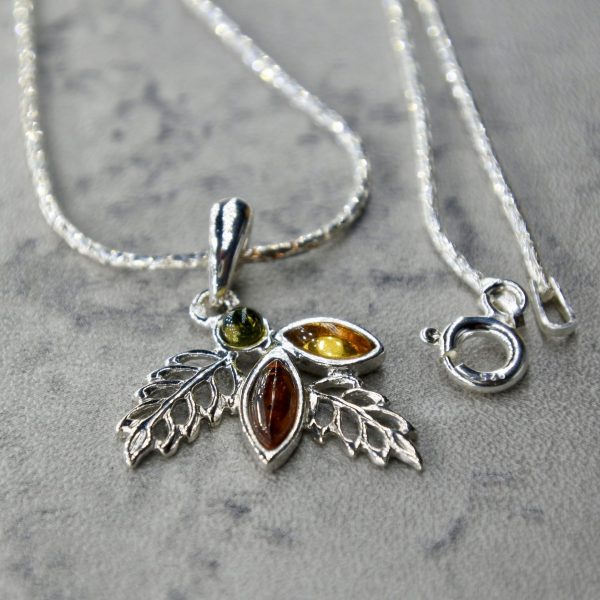Leaf amber stone