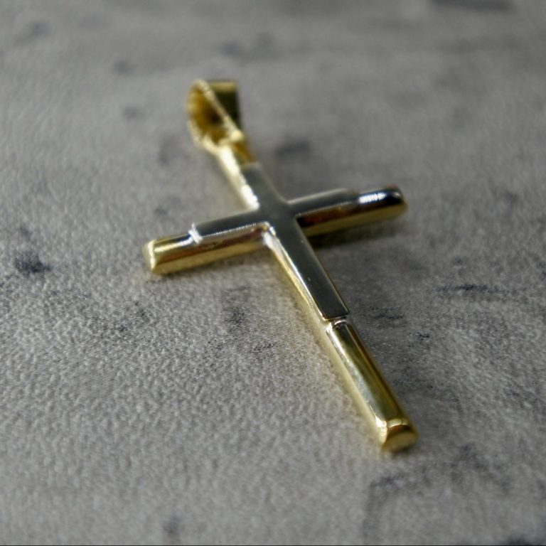 Two tone Kreuz Anhänger – Bild 2
