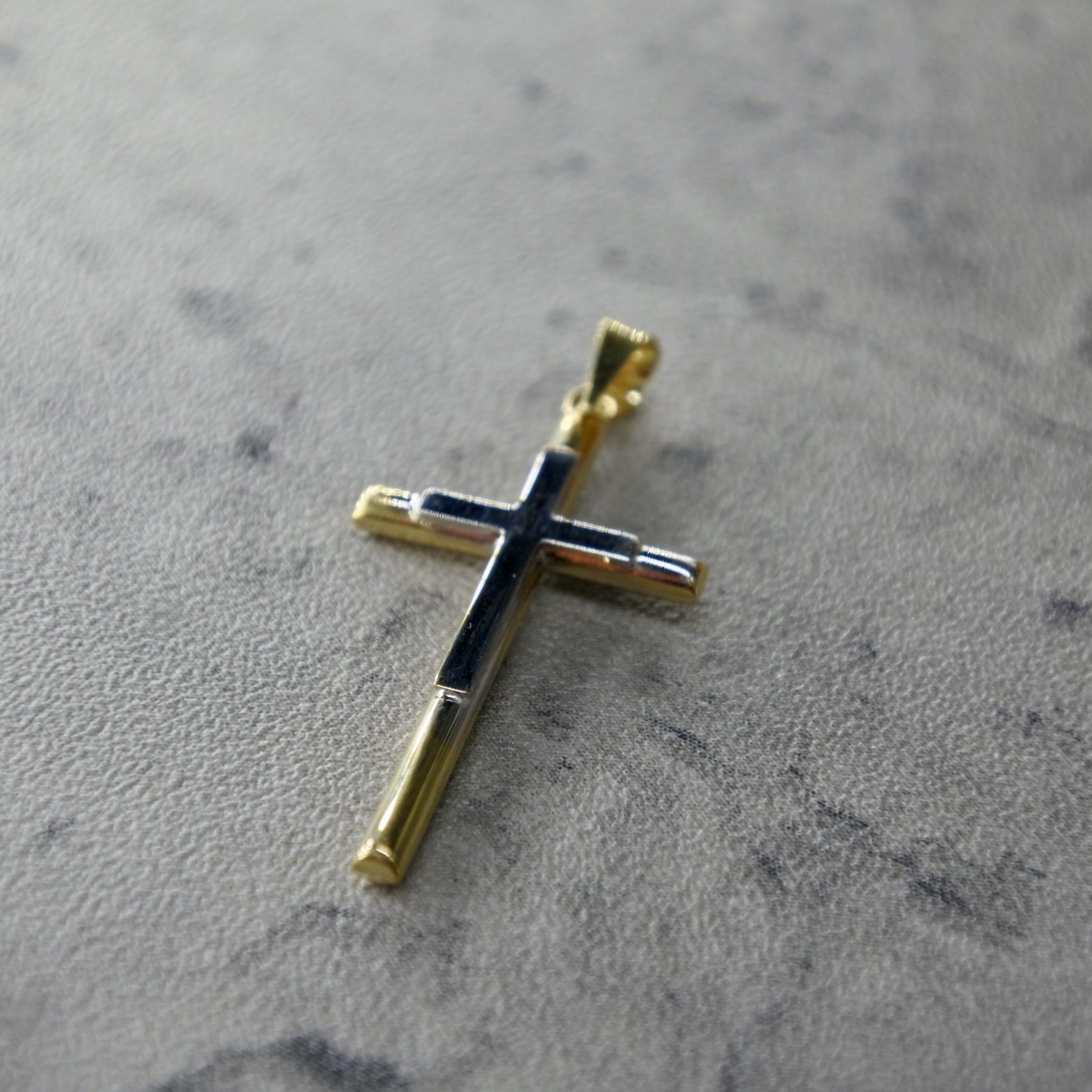 Two tone Kreuz Anhänger