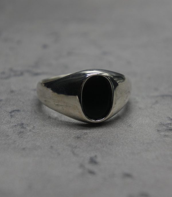 Sieglering mit Onyx Stein
