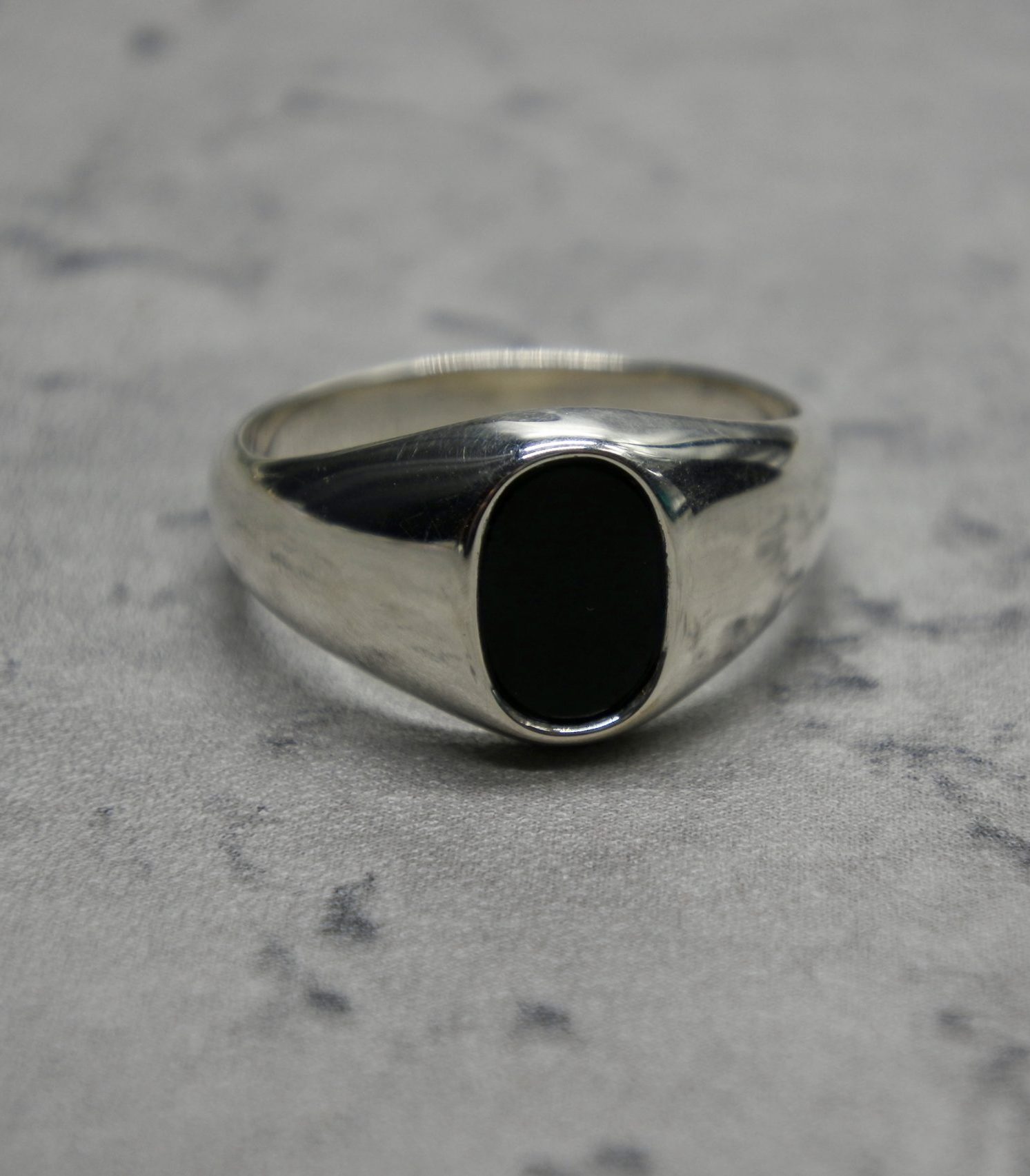 Sieglering mit Onyx Stein