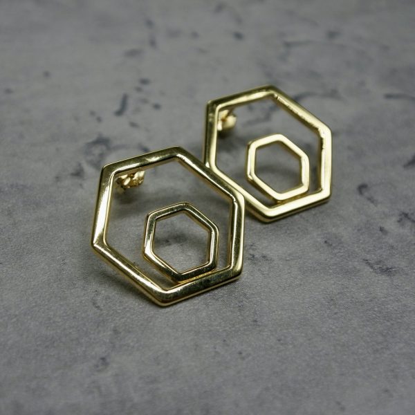 Earrings octo gold