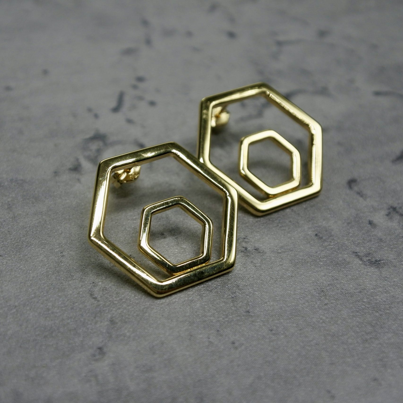 Earrings octo gold